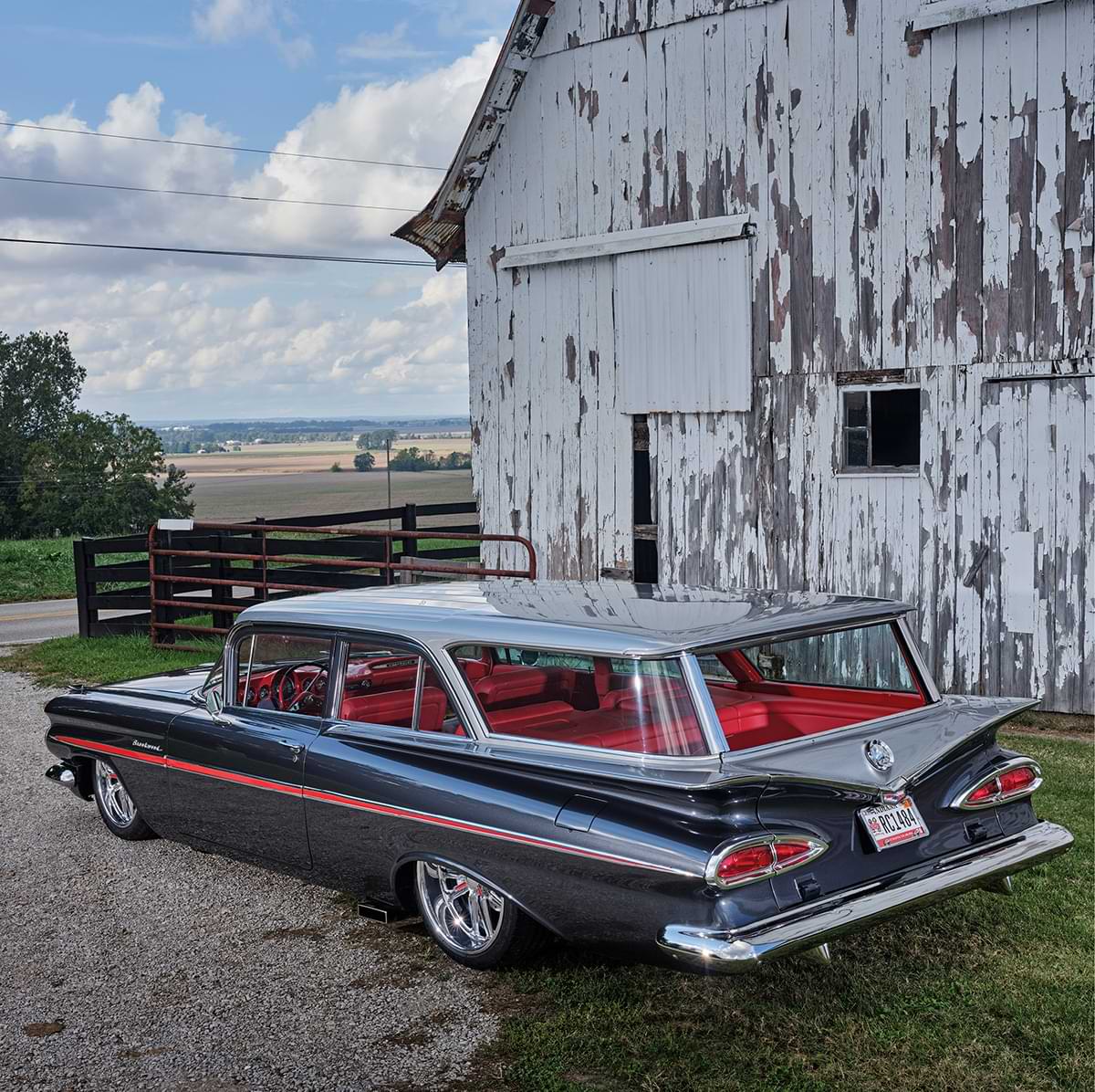 rear view of ’59 Chevy Brookwood Wagon