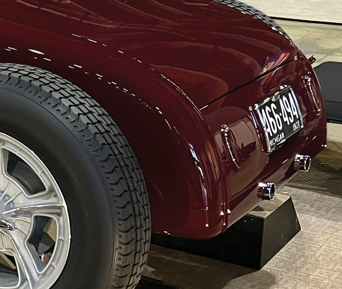 The final assembly and painting were done by Greening Auto Company in Cullman, Alabama. Here can see just how much this roll pan adds to the design of the car.