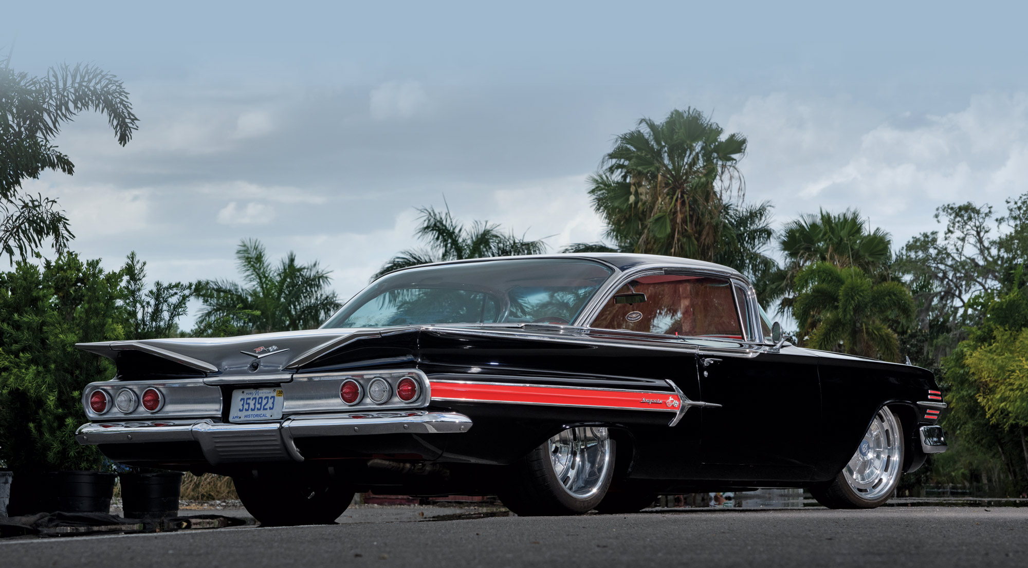 rear view of '60 Impala in Black and Red 