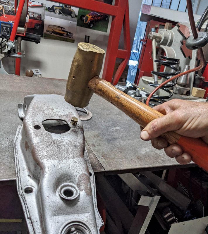 using hammer to break factory spot welds