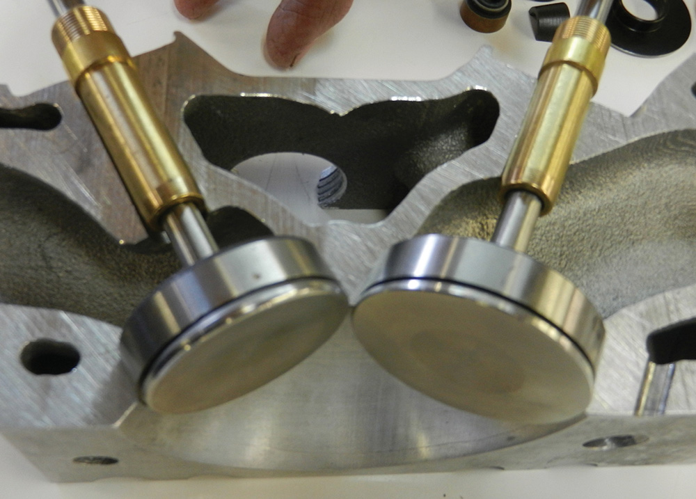 Close-up of new valves