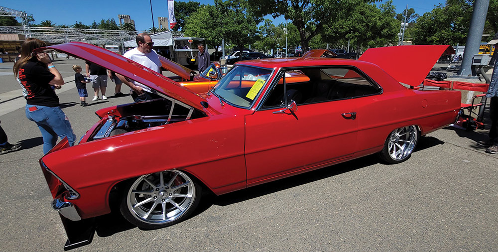 Pro-Touring style red Chevy Super Nova