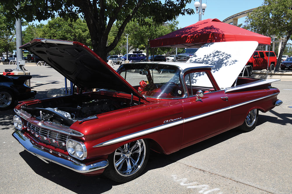 Metallic apple red and white '59 El Camino