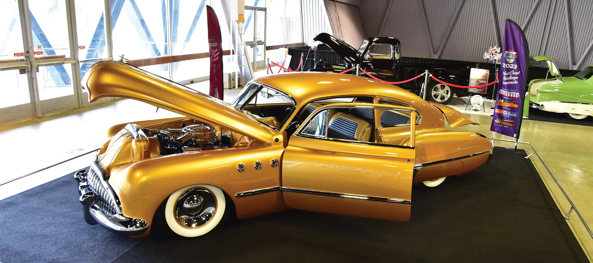 Metallic gold custom '49 Buick Sedanette
