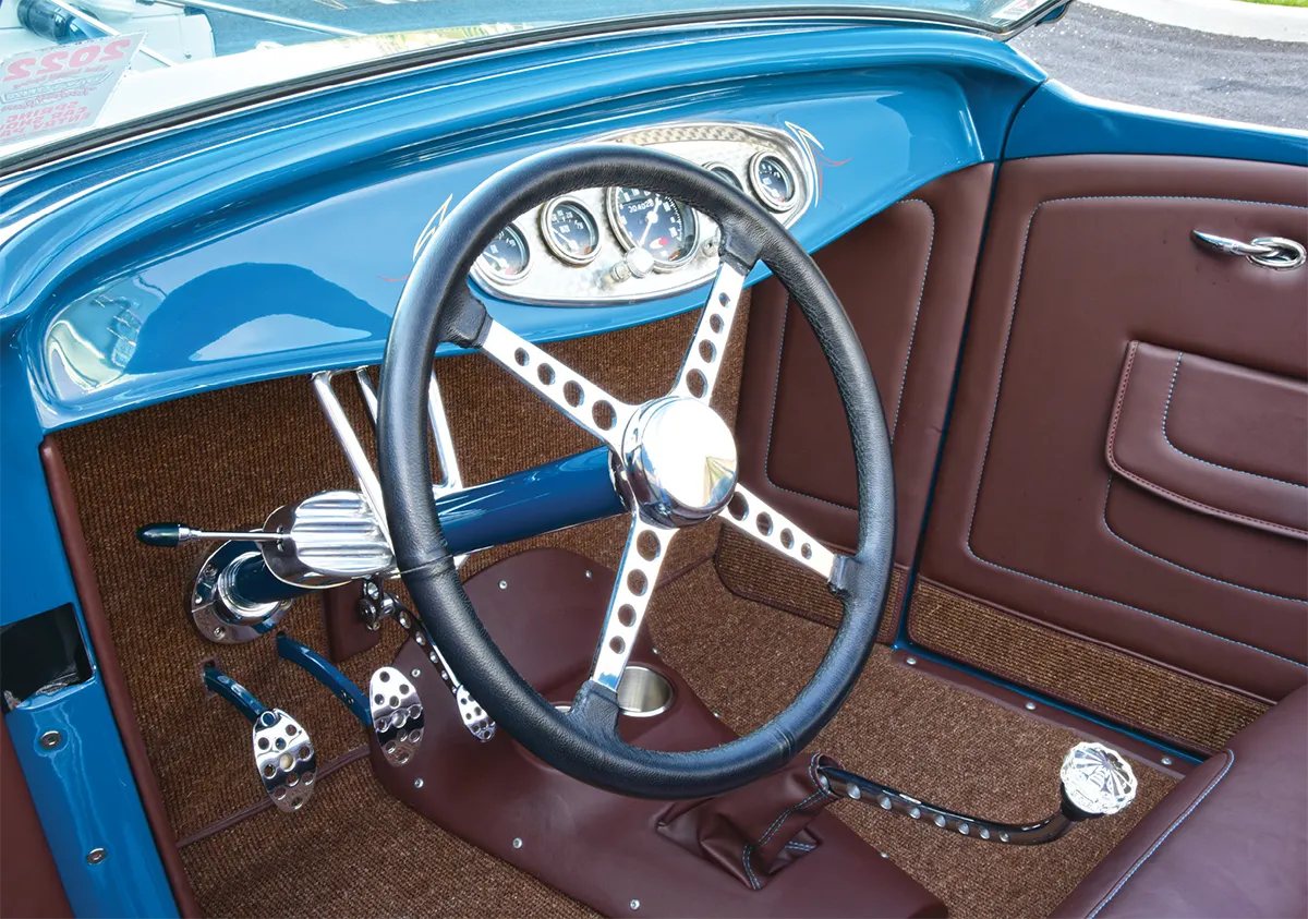 wheel view of ’32 Ford roadster
