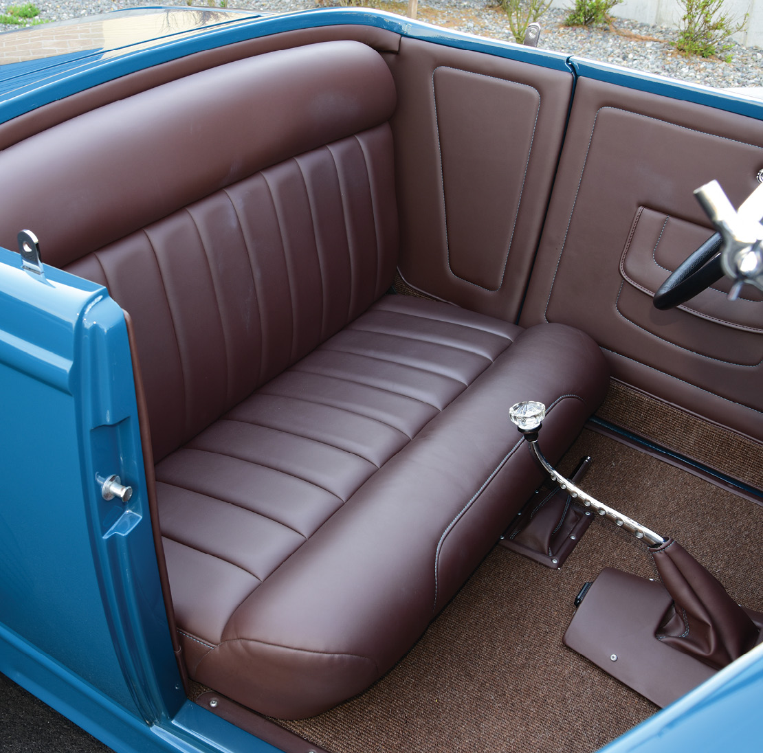 interior view of ’32 Ford roadster