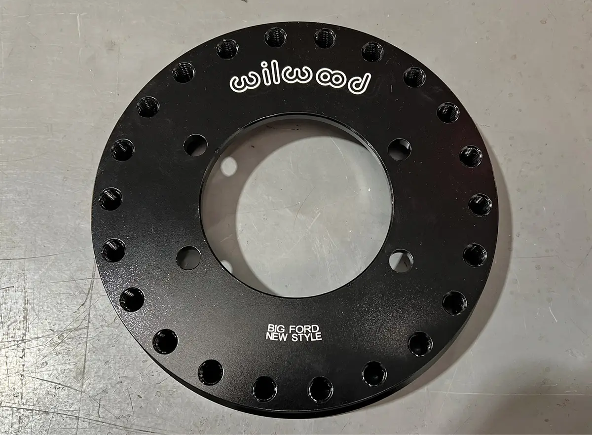 Here is one of the backing plates that attaches to the axle housing—in turn the hydraulic and EPB caliper mounting brackets attach to the backing plate.