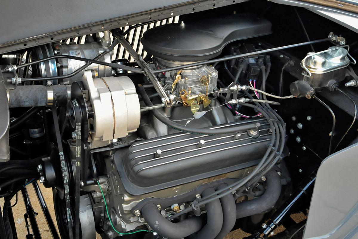 close up of engine in a ’34 Ford