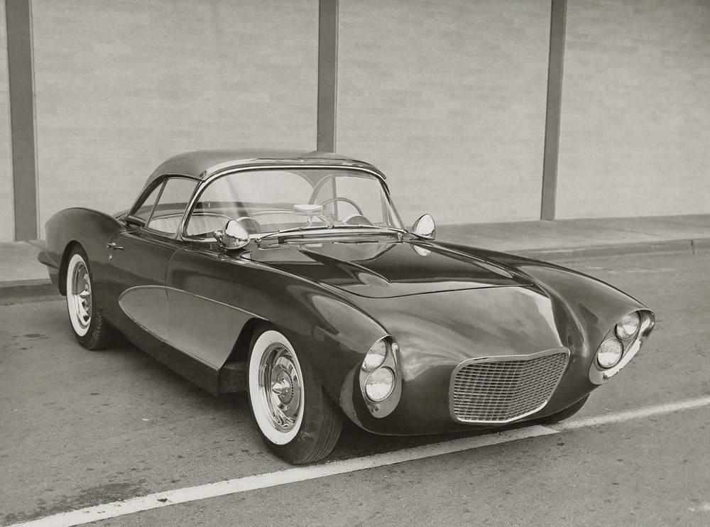 Photo from 1959 of Bob McNulty's custom '57 Corvette