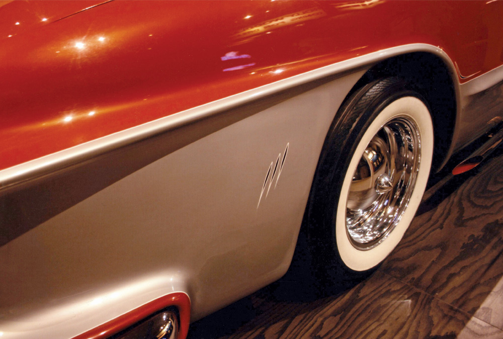 Tommy's signature triple teardrop motif on the Mystery Ford