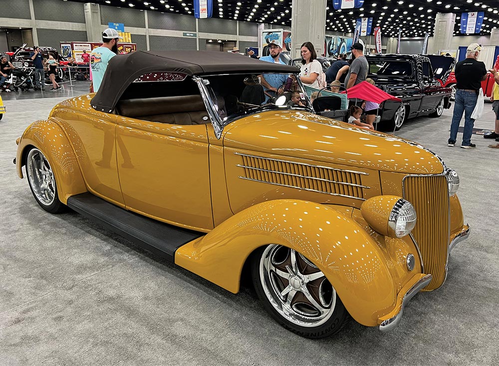 Mustard yellow '36 Ford roadster