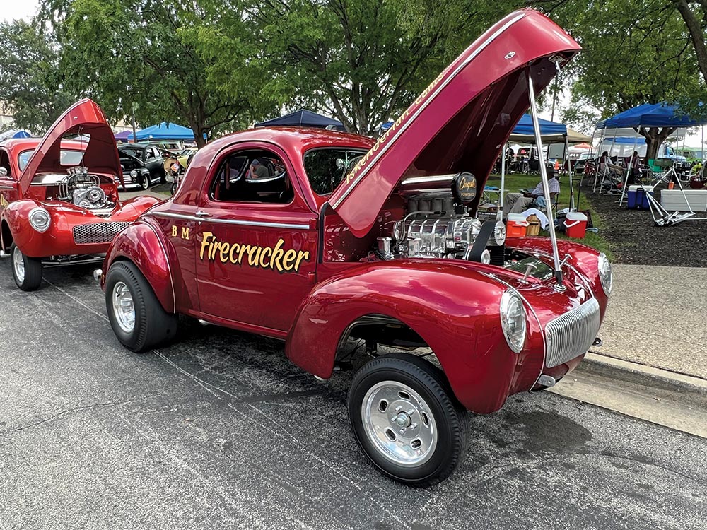 Red '41 Willys gasser "Firecracker"