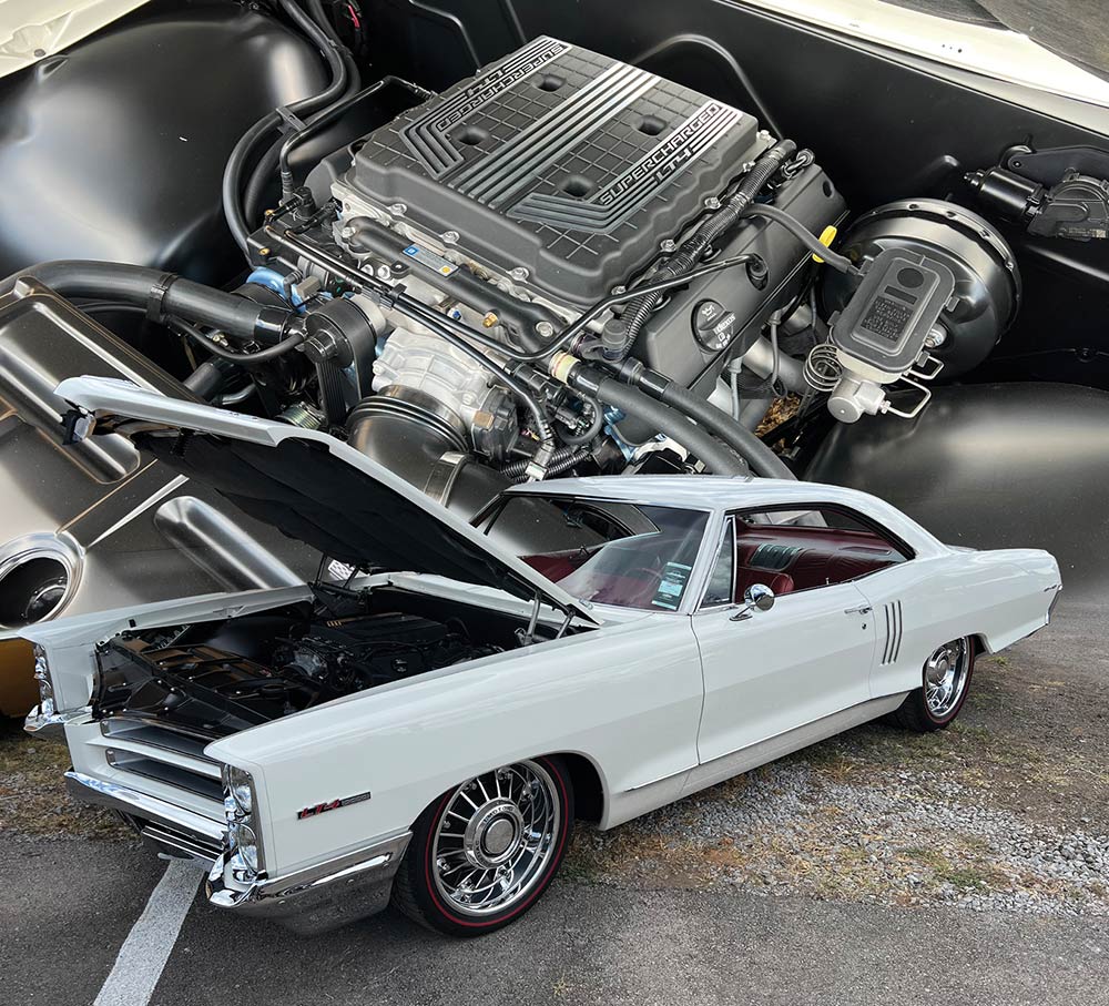 White '66 Catalina with its supercharged LT4