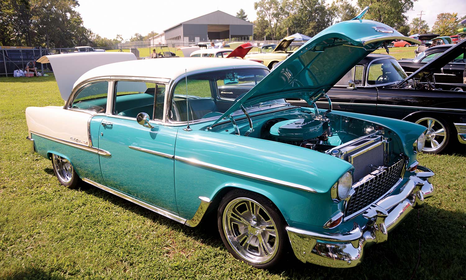 Light blue and white ’55 Bel Air