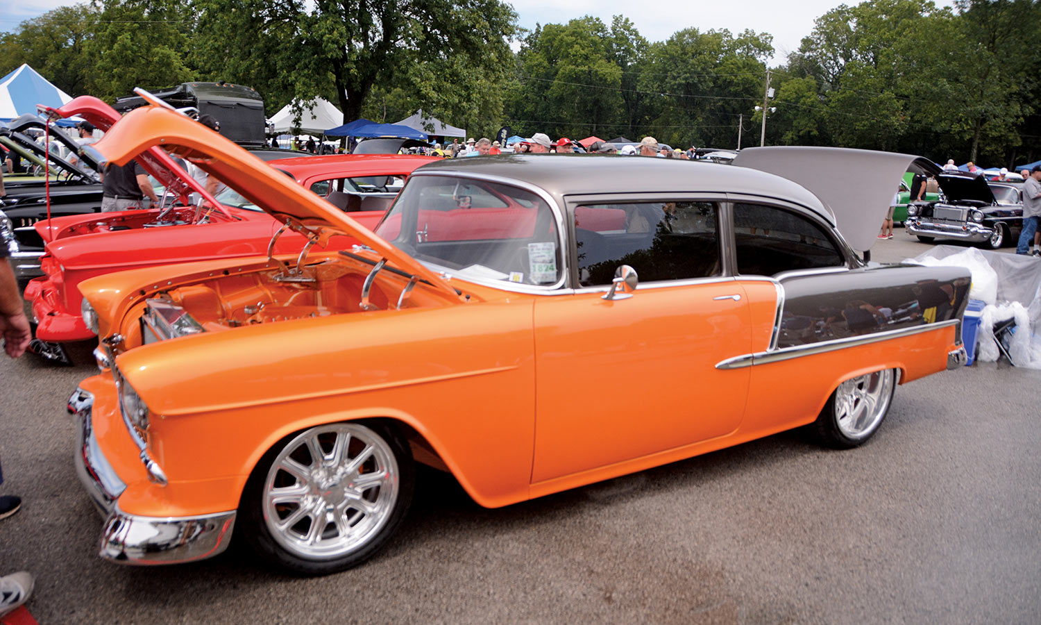 Ralph Baldwin orange ’55 Chevy 210