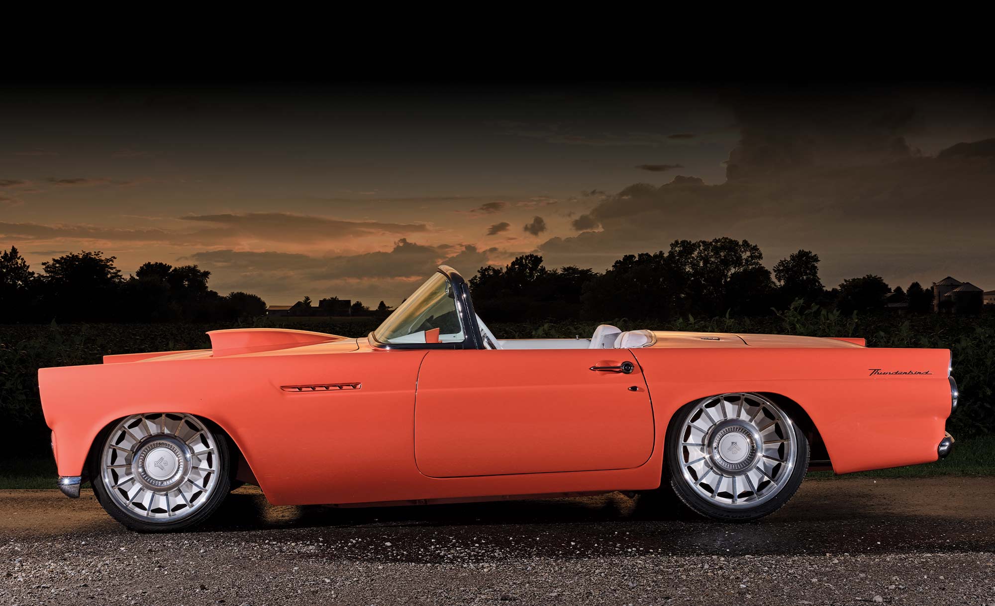 Side view of ’55 Thunderbird