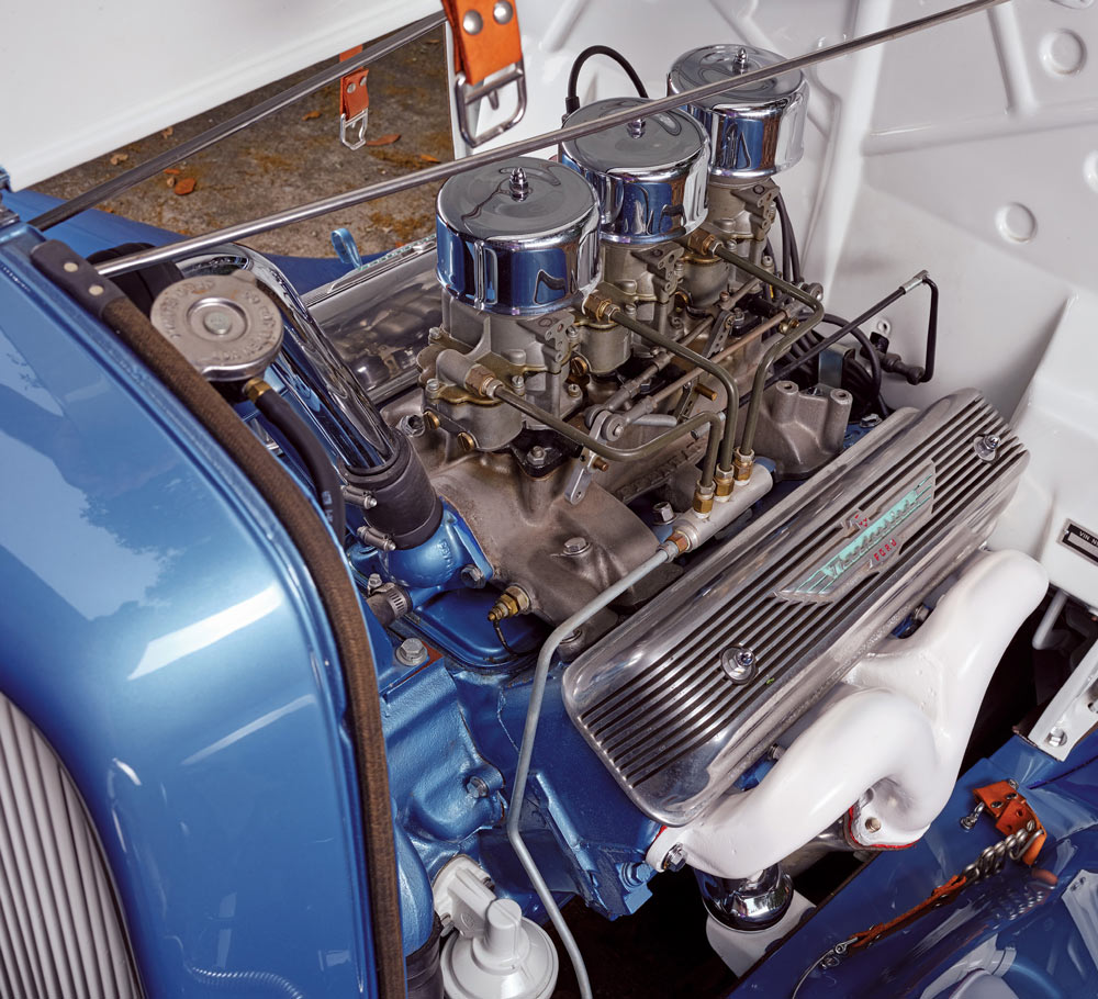 engine in a ’32 Ford
