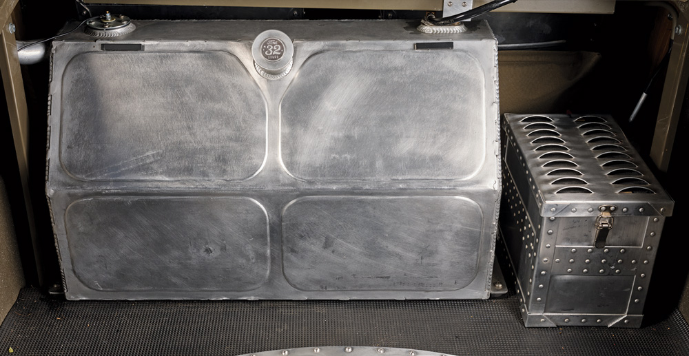 inside the trunk of a ’32 Ford