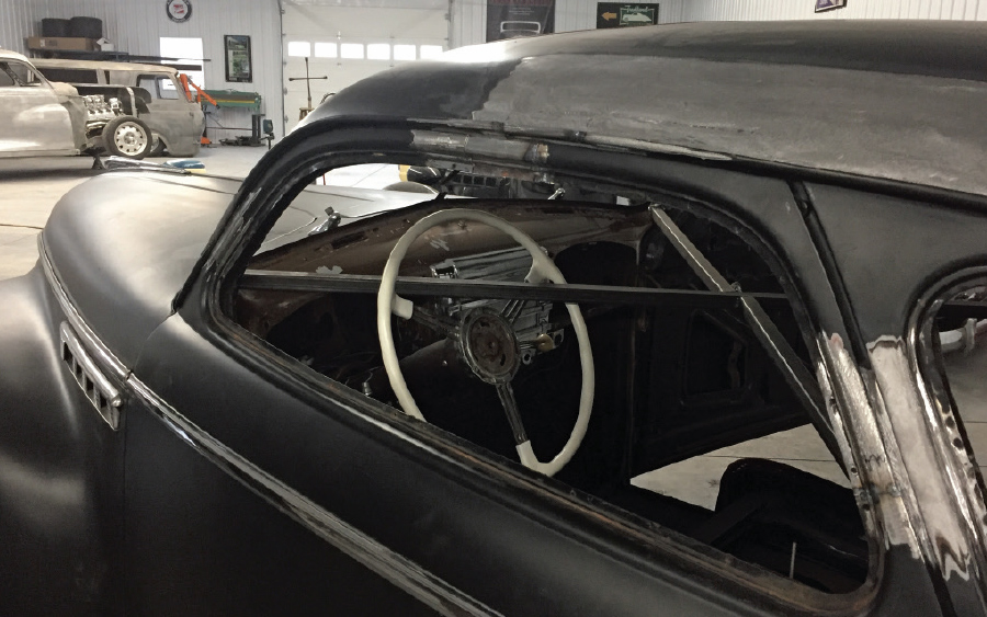 3-inch section from the donor car completing the window frame