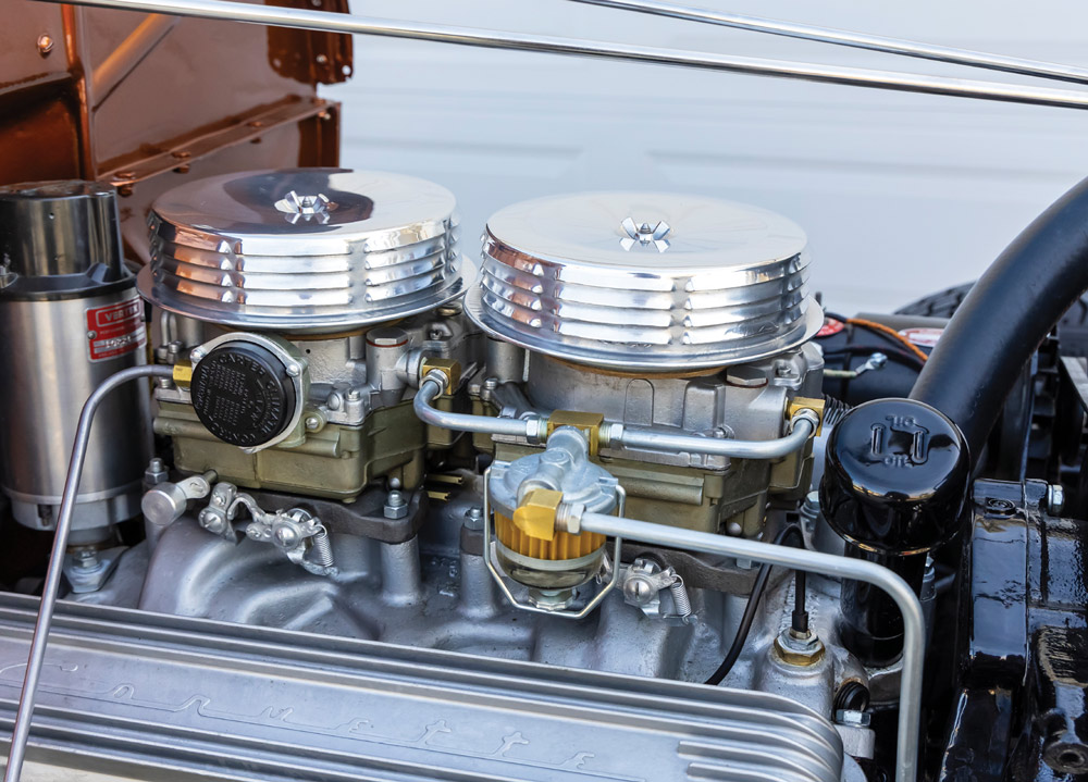 close up of an engine in a ’29 Ford Model A roadster