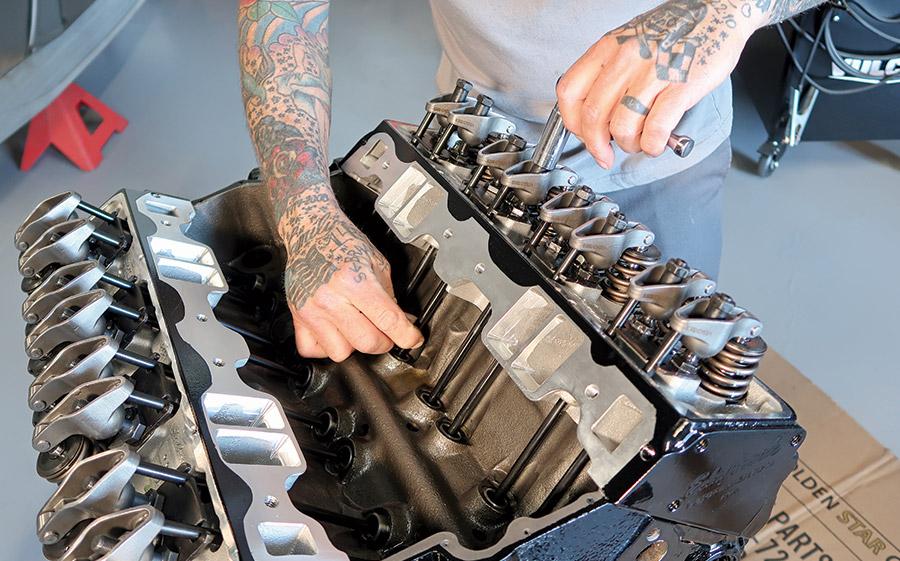 Scudellari adjusting the valves