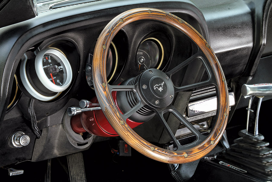 steering wheel of '69 Ford Mustang