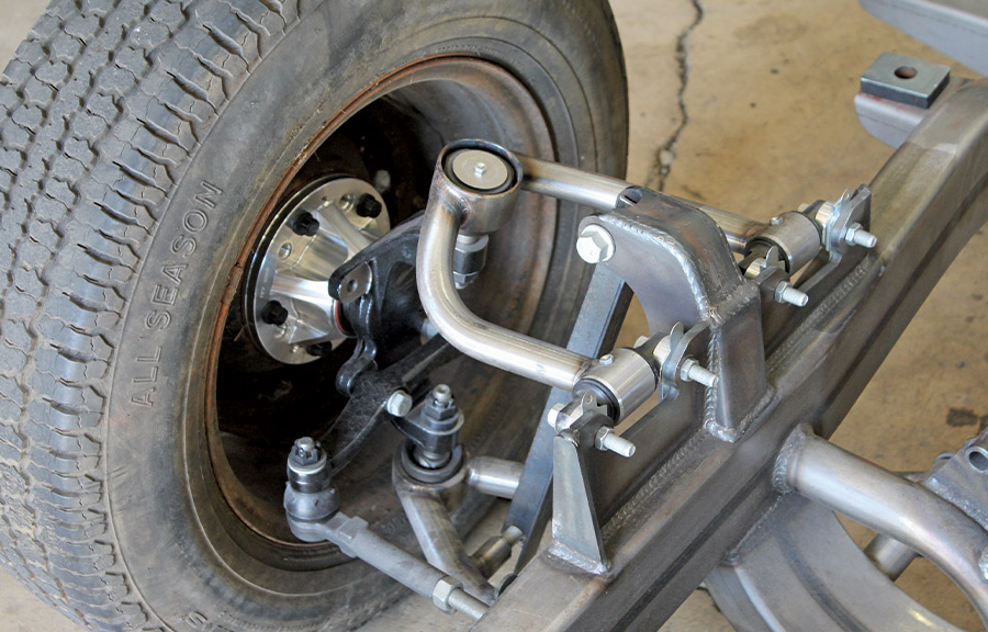 closeup of the AME front suspension
