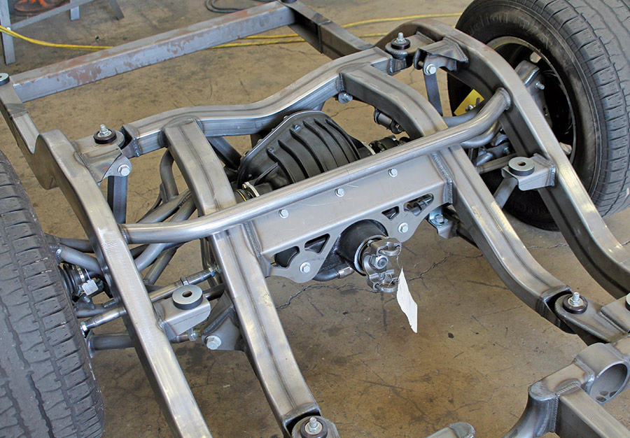 closeup of the chassis frame