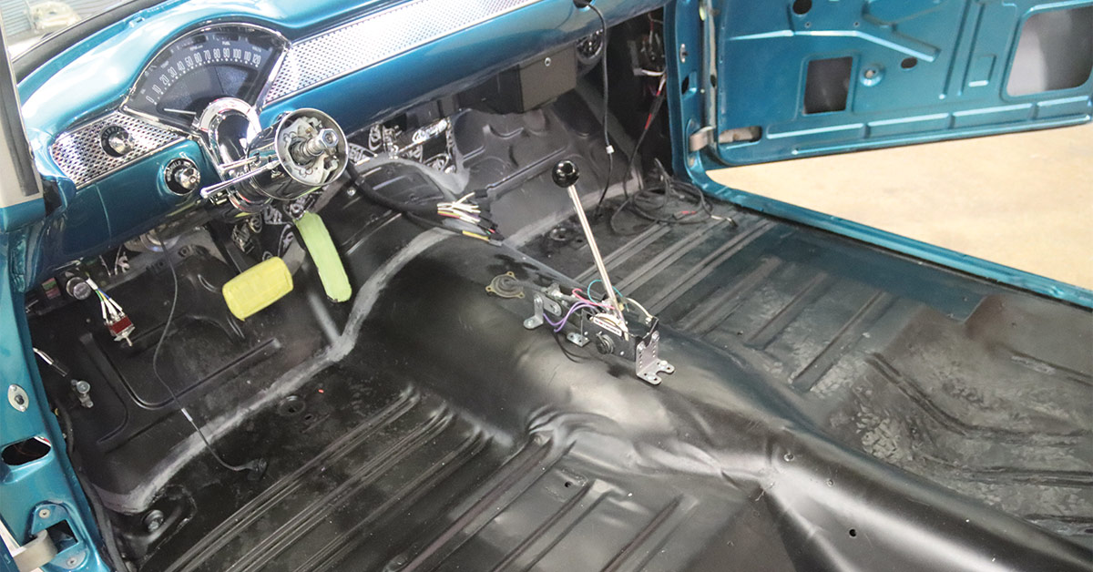 view of the front floorpans after being repaired by MetalWorks Speed Shop