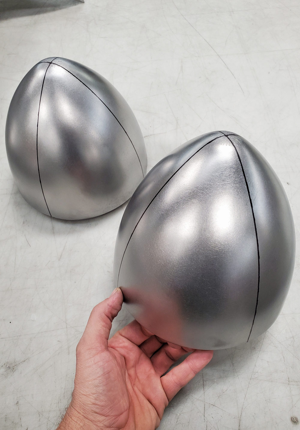 headlight shells smoothed to perfection