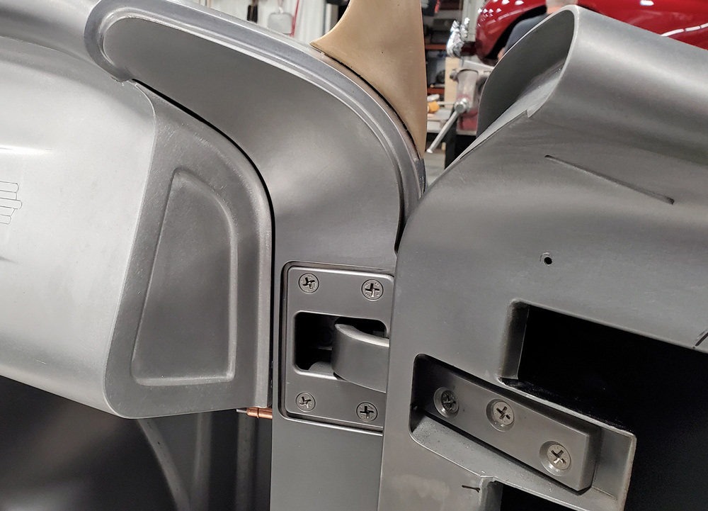 filler piece after welding and metal finishing