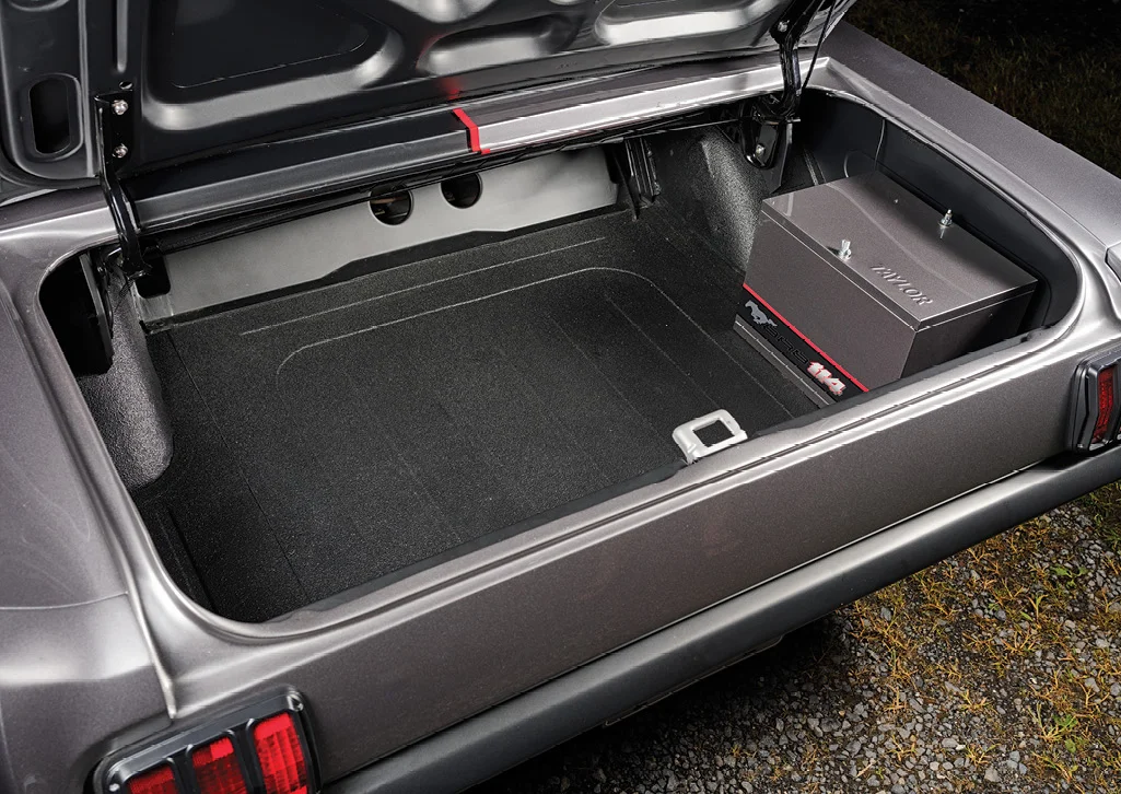 view of '66 Ford Mustang convertible trunk space