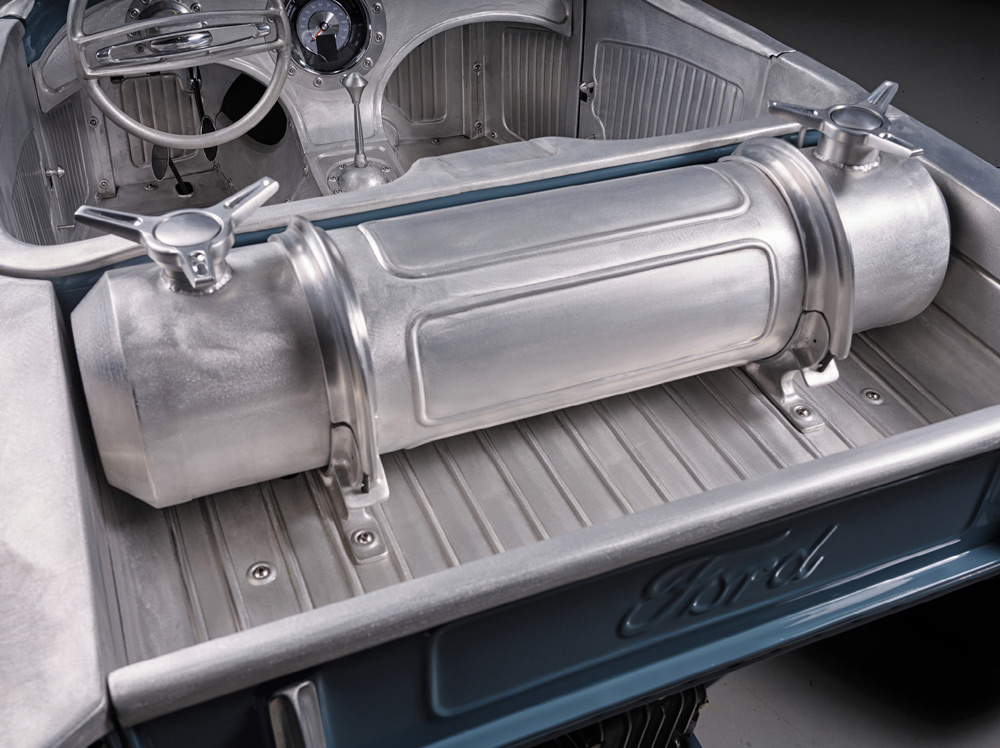 tank in the trunk of a ’31 Ford roadster