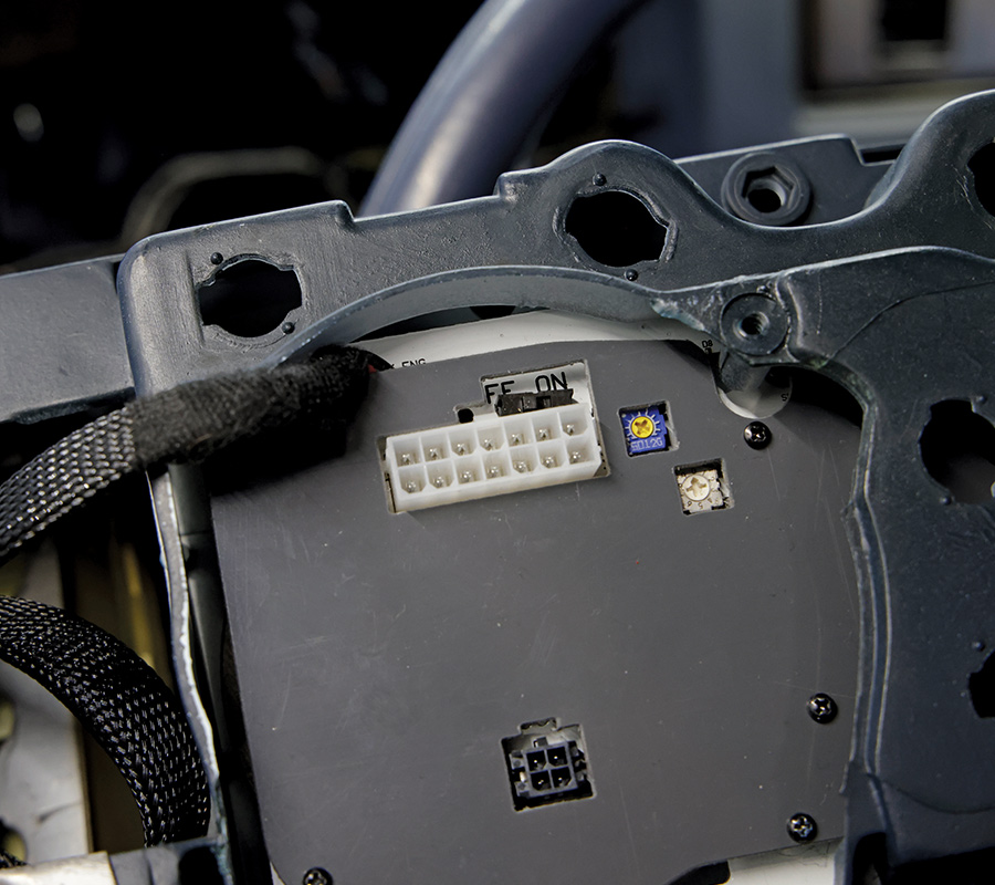 trimmed original instrument panel housing 