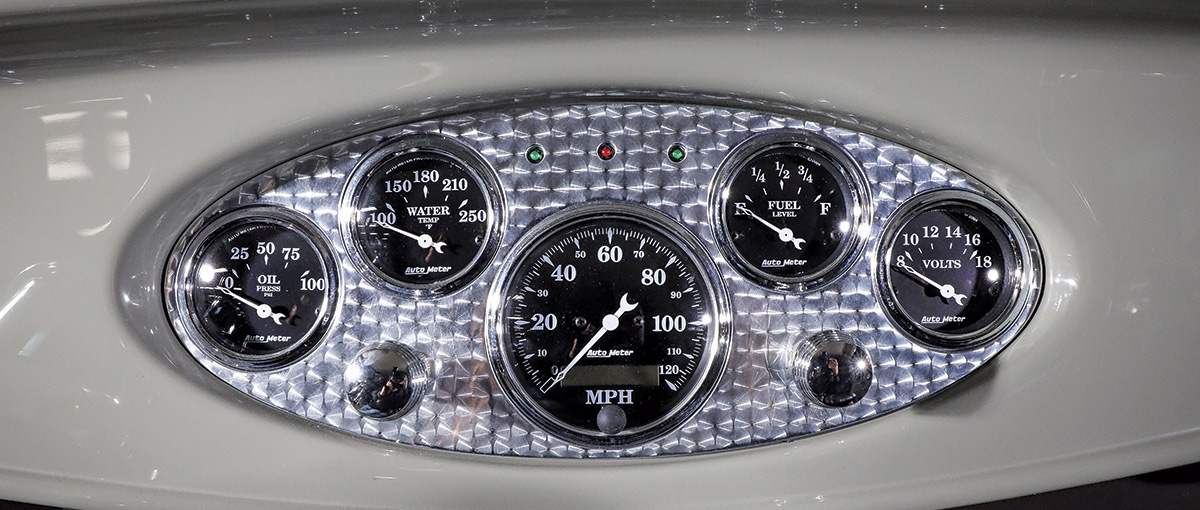 dashboard of ’32 Ford Sedan Delivery