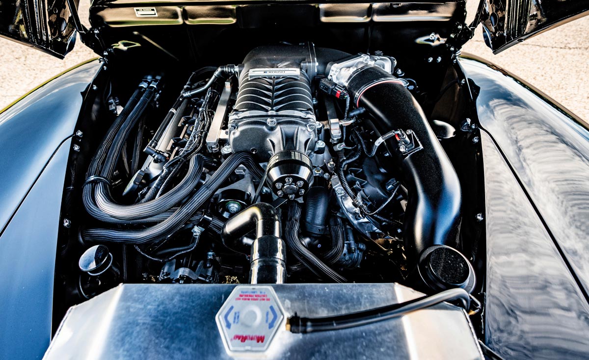 engine in a ’48 Ford Woodie