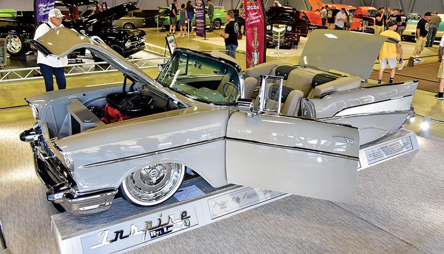 slate gray ’57 Chevy Bel Air