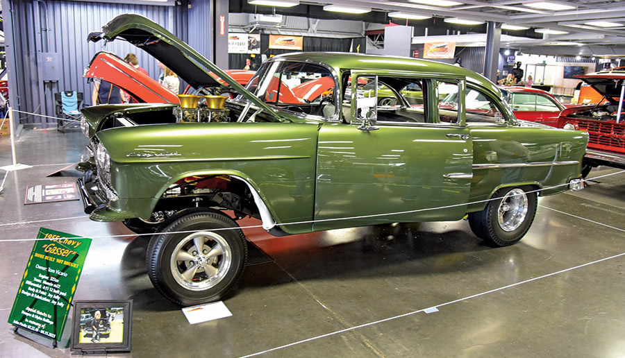 green ’55 Chevy gasser