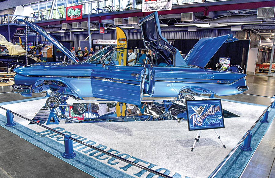 David De La Cruz’s ’61 Chevy Impala with candy blue panels