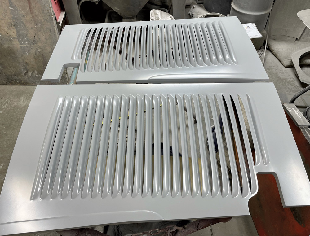 hood sides coated in primer 