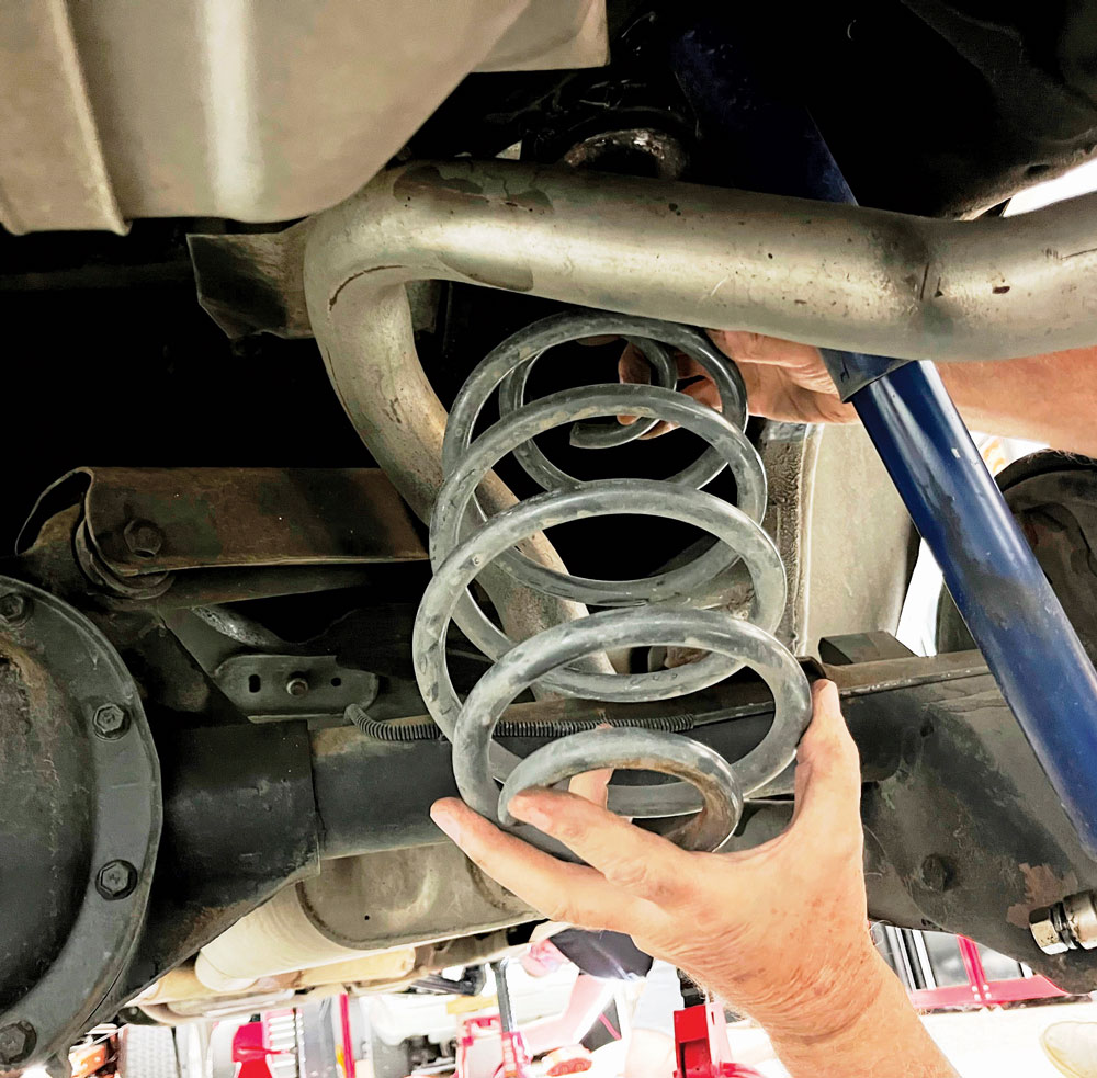 hand removing stock coils 