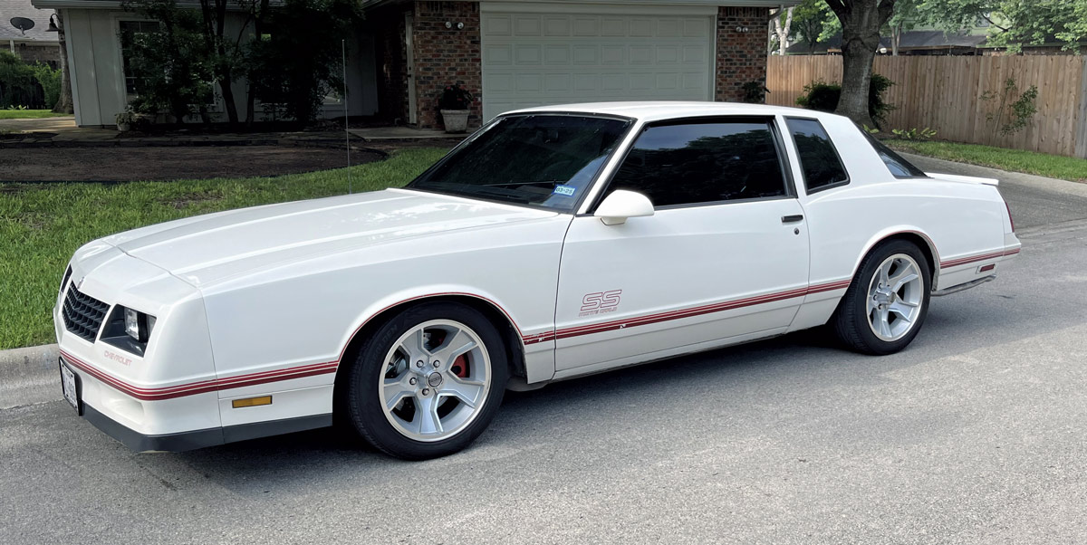 side view of white gm g-body