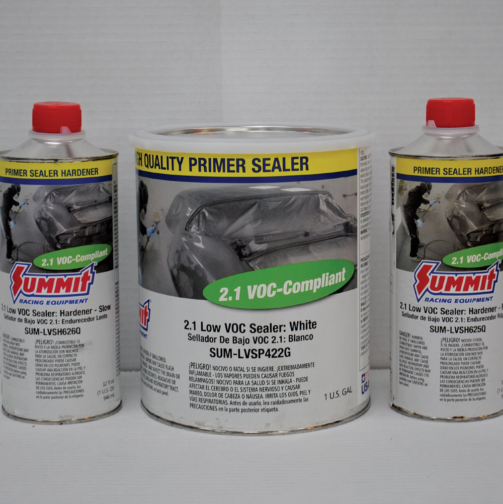 Once satisfied that the body was ready for paint, we applied Summit’s VOC-compliant primersealer