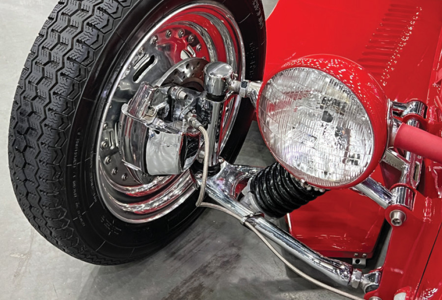 1934 Ford Coup wheel and headlight