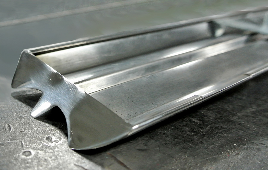 filler piece is welded and smoothed