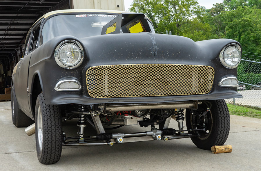 Finished and put back together 1955 Bel Air after suspension job.