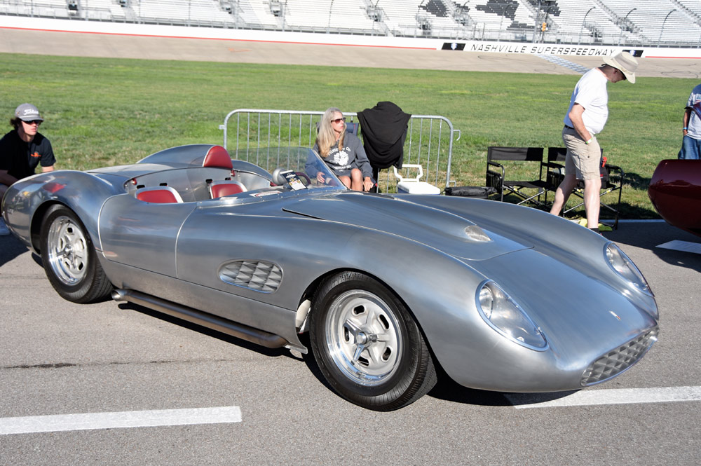 silver car at a car show