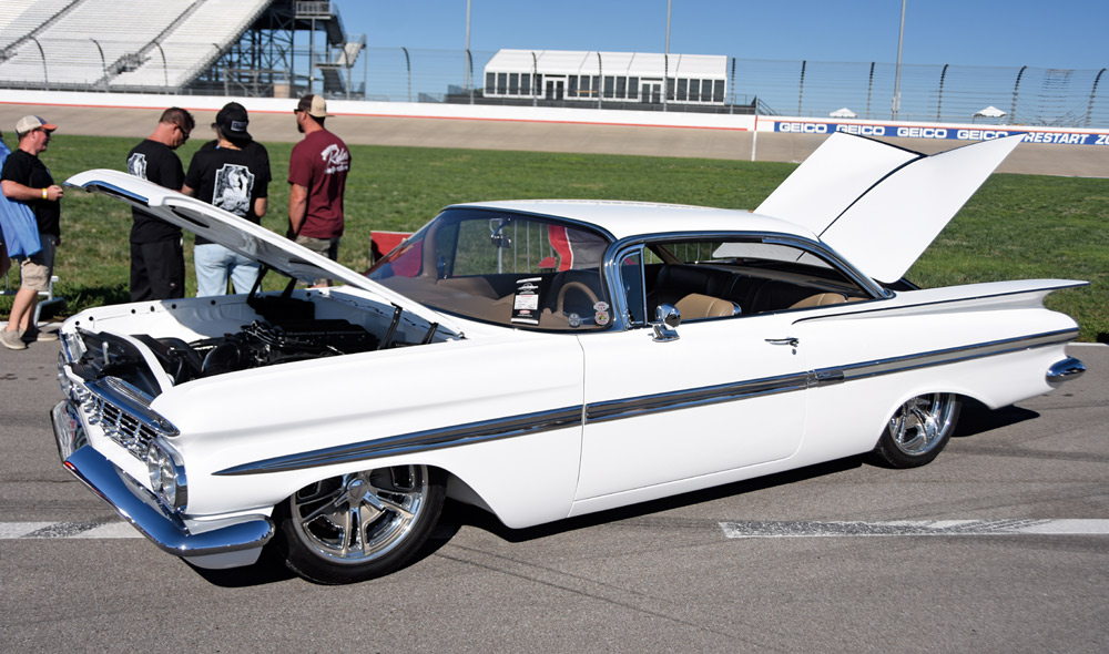 white car at a car show