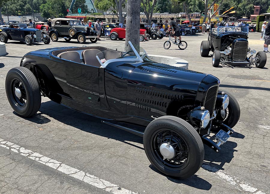 black 1929 Ford highboy roadster