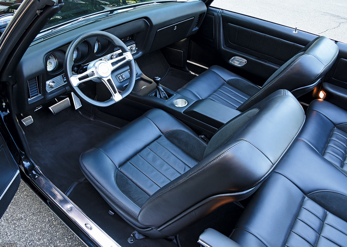 front seats and steering wheel of 1969 GTO